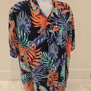 Oak Hill Tropical Print Short Sleeve Shirt